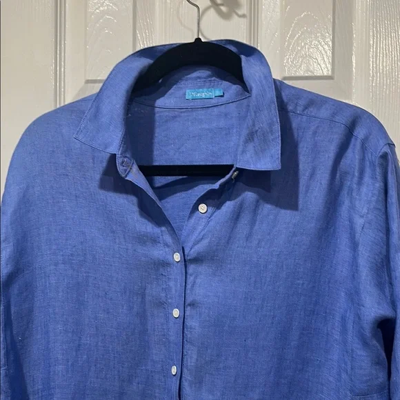 J. McLaughlin Blue Blouse - Picture 3 of 4